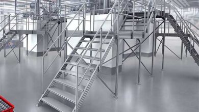 Sistema de escaleras y plataformas