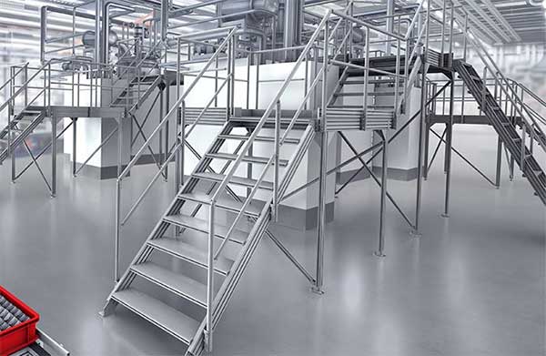 Sistema de escaleras y plataformas