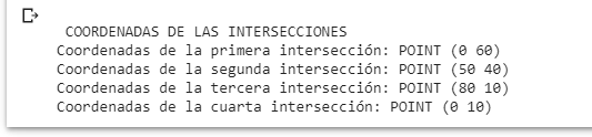 Figura 8: Valores de las coordenadas en cada vértice