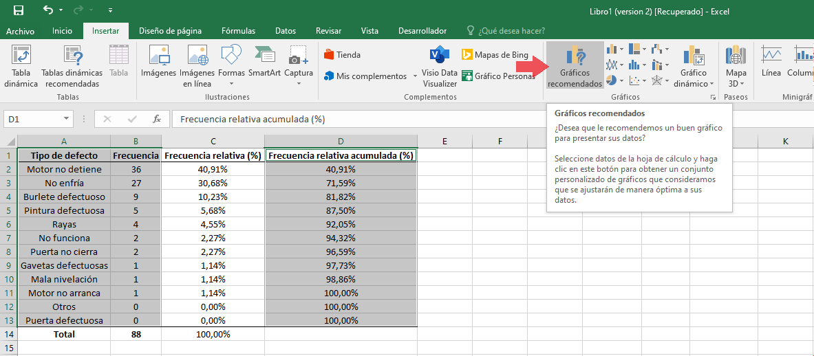 Excel Pareto