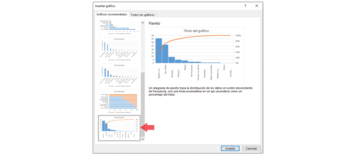 Excel Pareto